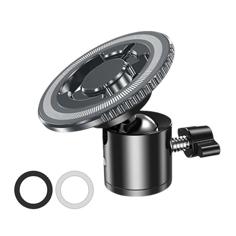 Strong Metal Magnetic Phone Tripod Mount Holder Works On 1/4 Thread And Cold Shoe Linkage For Camera Support