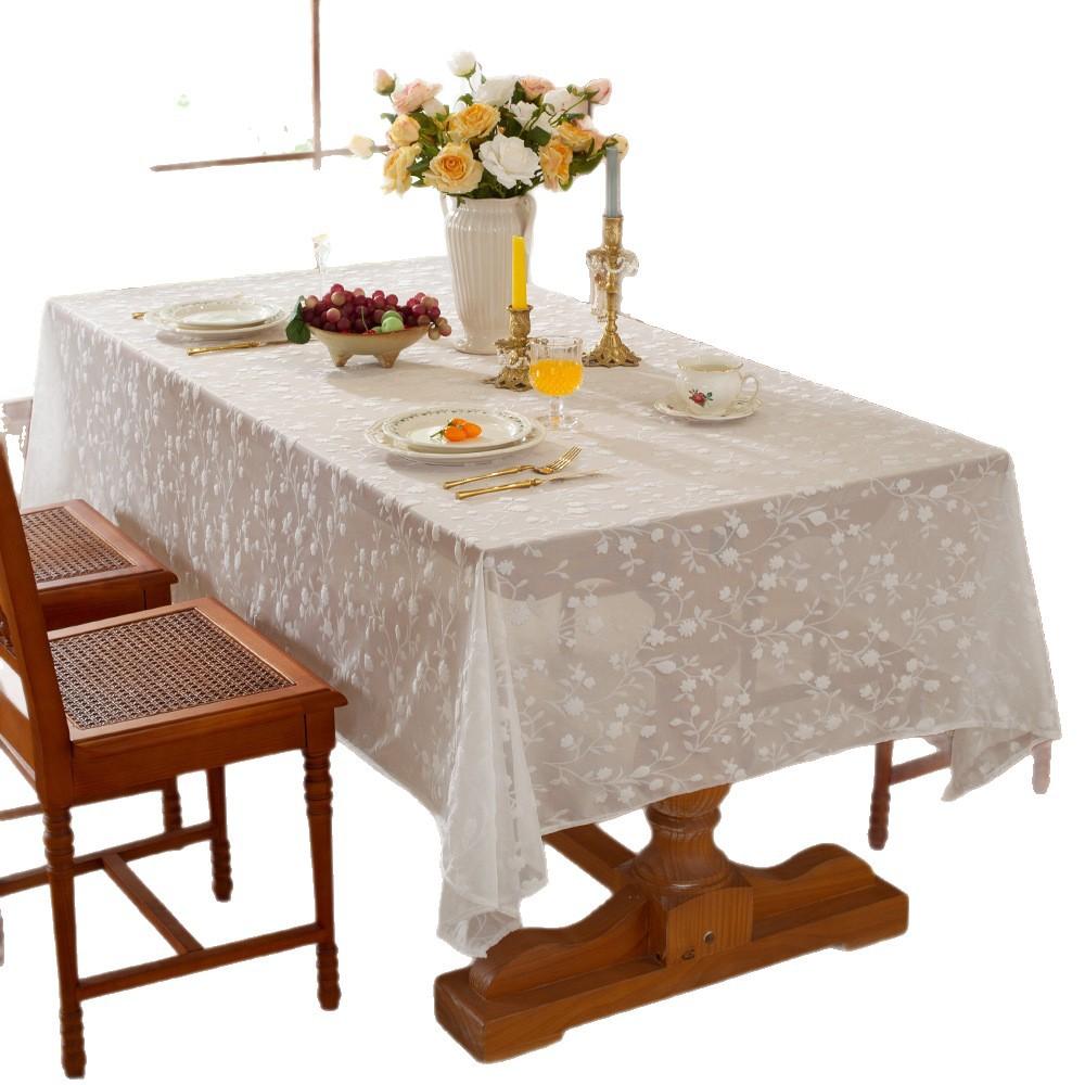 Yingchuang French Lace Tablecloth Relief Pattern Decoration Tv Cabinet Cover Cloth Restaurant B & B Hotel Fringed Table