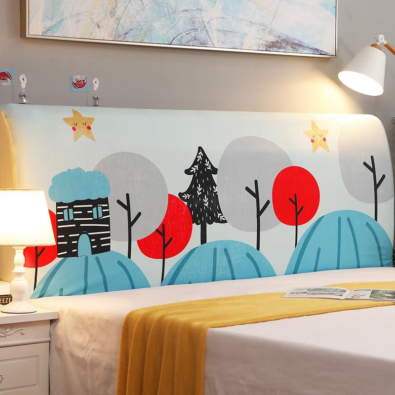 Elastic All-Inclusive Headboard Cover Bed Head Back Protection Dust Cover INS Dustproof Soft Wooden Bedhead Backrest Protection