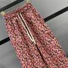 Minimalistische Pendler Sommer Neue Hosen Damen Batik Kordelzug Elastisch Hoher Bund Tasche Locker Atmungsaktiv Lässig Gerade Hosen