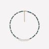 Summer Fresh And Elegant Turquoise Blue Turquoise Beaded Freshwater Pearl Collarbone Chain Niche Temperament Necklace Women