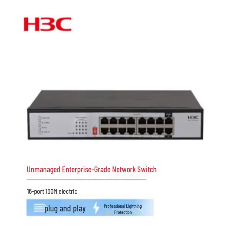 

H3C Mini S1016V 16-Port Fast Ethernet Unmanaged Switch