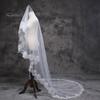 Single Layer Bridal Veil Wedding Lace Flower Embroidery Large Long White High-end Romantic Soft Mesh Photo Prop Cosplay Engagement Party Headpiece