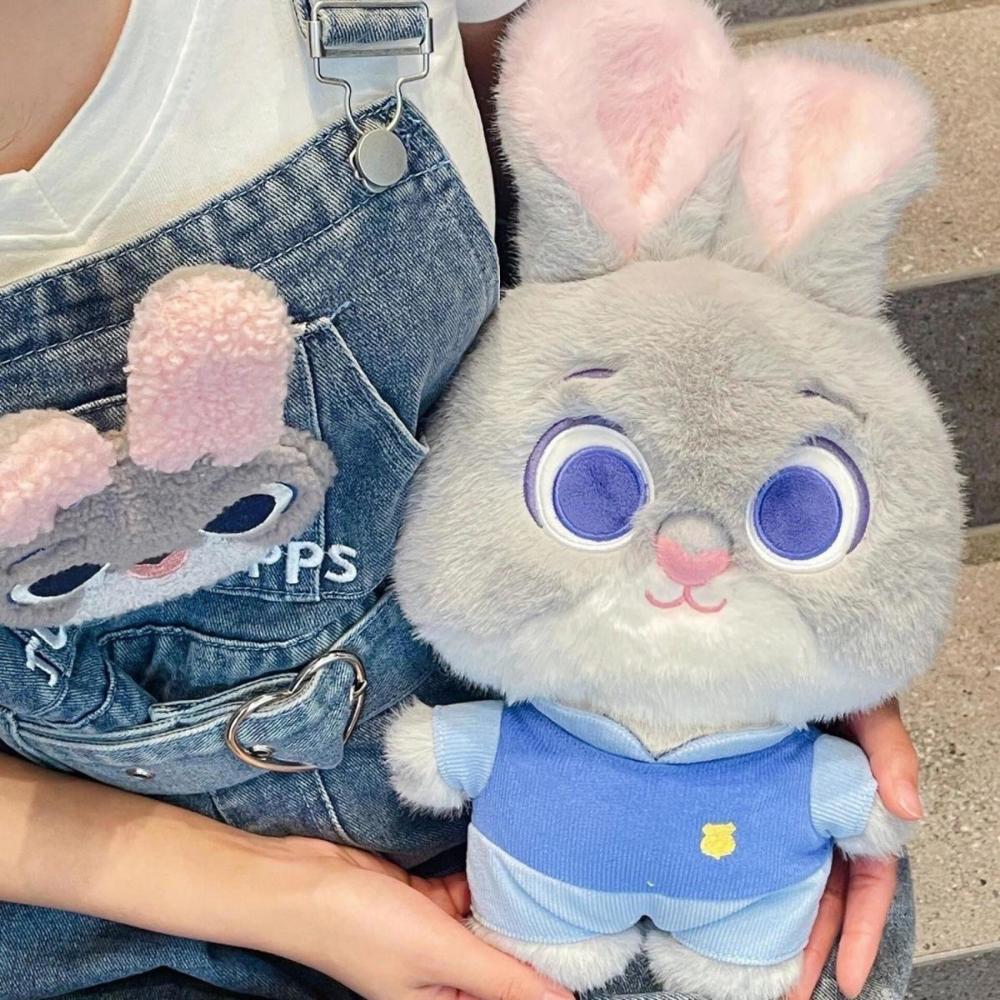 Disney Zootopia Soft Plush Judy Doll Fox Nick Doll Plush Toy Gift Fox Nick Rabbit Plush Q Version Doll Birthday Gift A 35CM