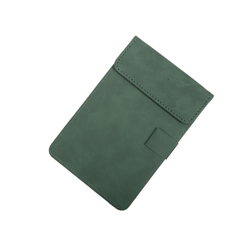 Restaurant Menu Clipboard A6 Writing Pad PU Leather Magnet Clipboard Mini Paper Tablet Conference Folder Colorful A6 Bill Clip