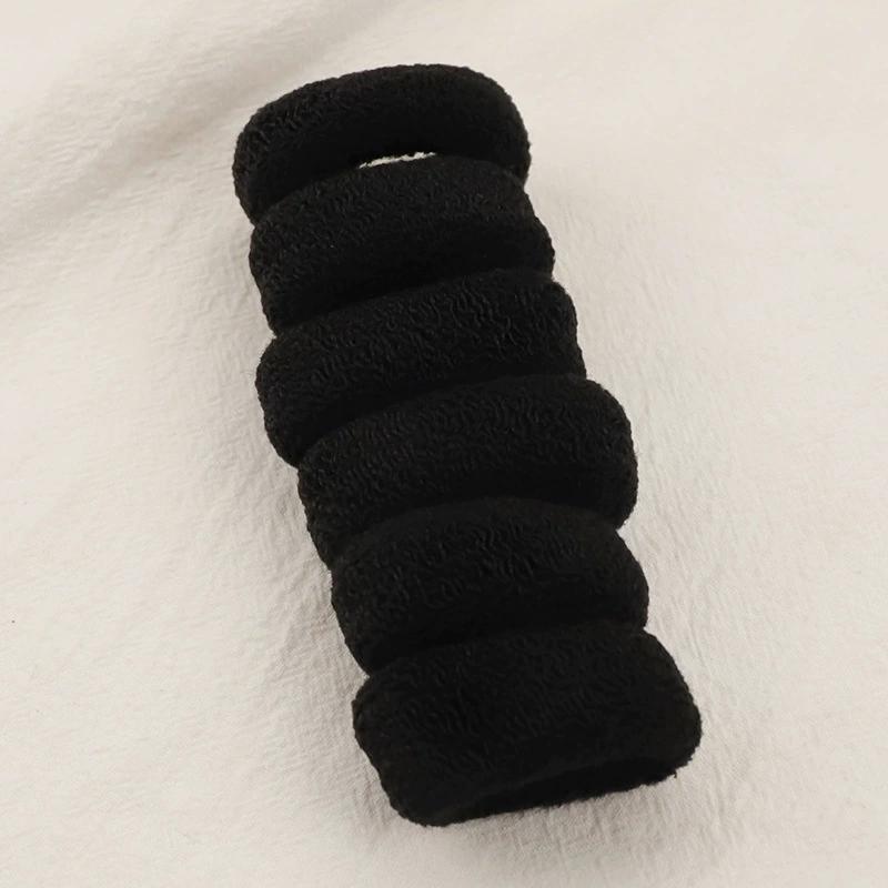 

6 шт. эластичные ленты для волос, толстые веревки для волос, кольцо, прически, галстуки, головные уборы, аксессуары для волос для девочек, детей и женщин чёрный