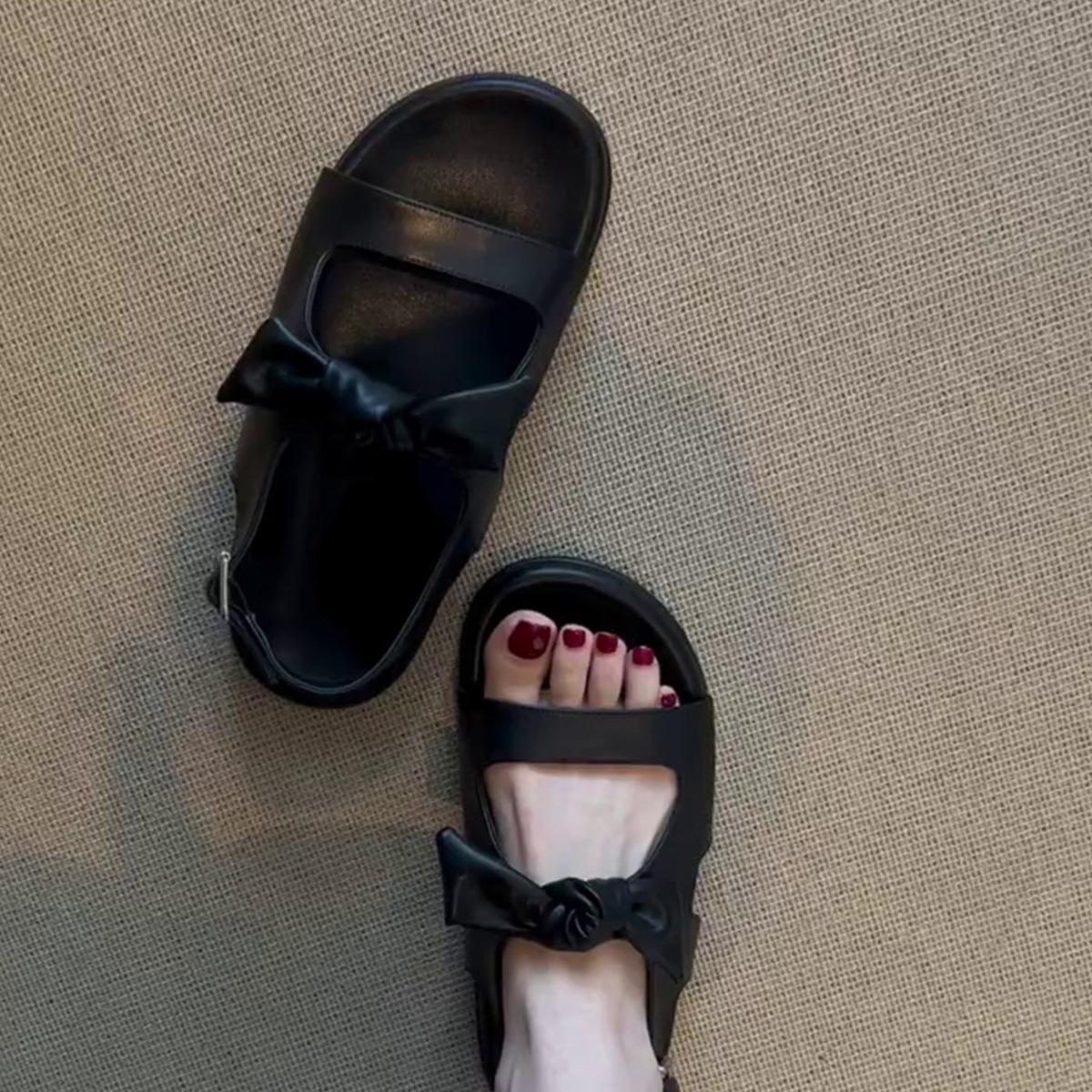 

Sheepskin version~ casual niche design Korean version of daily wear versatile fashion long walk not tired feet women s casual sandals 39