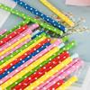 100piece 0.6cm Caliber Creative Colored Paper Straw Coffee Shop Juice Cold Drink Art Straw Party Decoration 19.5cm Long Straws