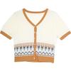 Betu Women's V-neck Knit Short Sleeve Top