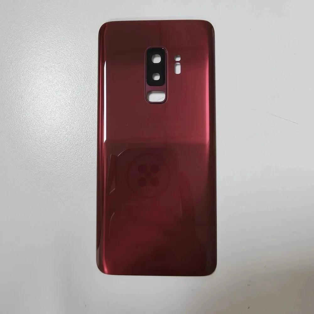 For Samsung Galaxy S9 G960 / S9 Plus G965 SM-G965F Battery Back Cover Rear Glass Panel Housing Case Camera Lens Replace