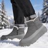 Winter men's snow boots Velcro high-top cotton shoes thick-soled non-slip warm bread boots large cotton shoes
