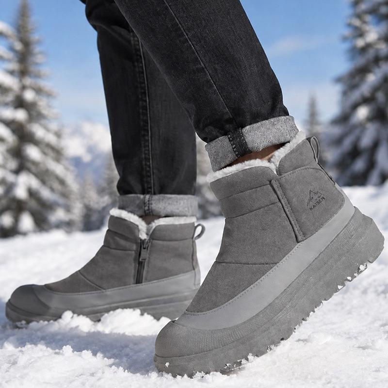 Winter men's snow boots Velcro high-top cotton shoes thick-soled non-slip warm bread boots large cotton shoes