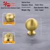 Gold Brass Round Ball Drawer Handle - Luxury French Design