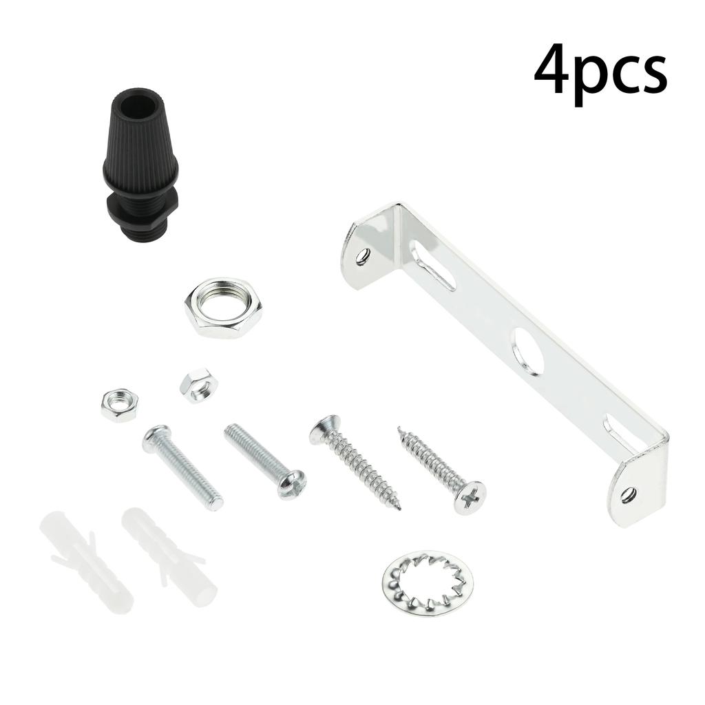 4 Sets Ceiling Light Plate Kit Light Fixture Mounting Bracket Plate for Home Office Pendant Wall Light with Screw Washer Nut