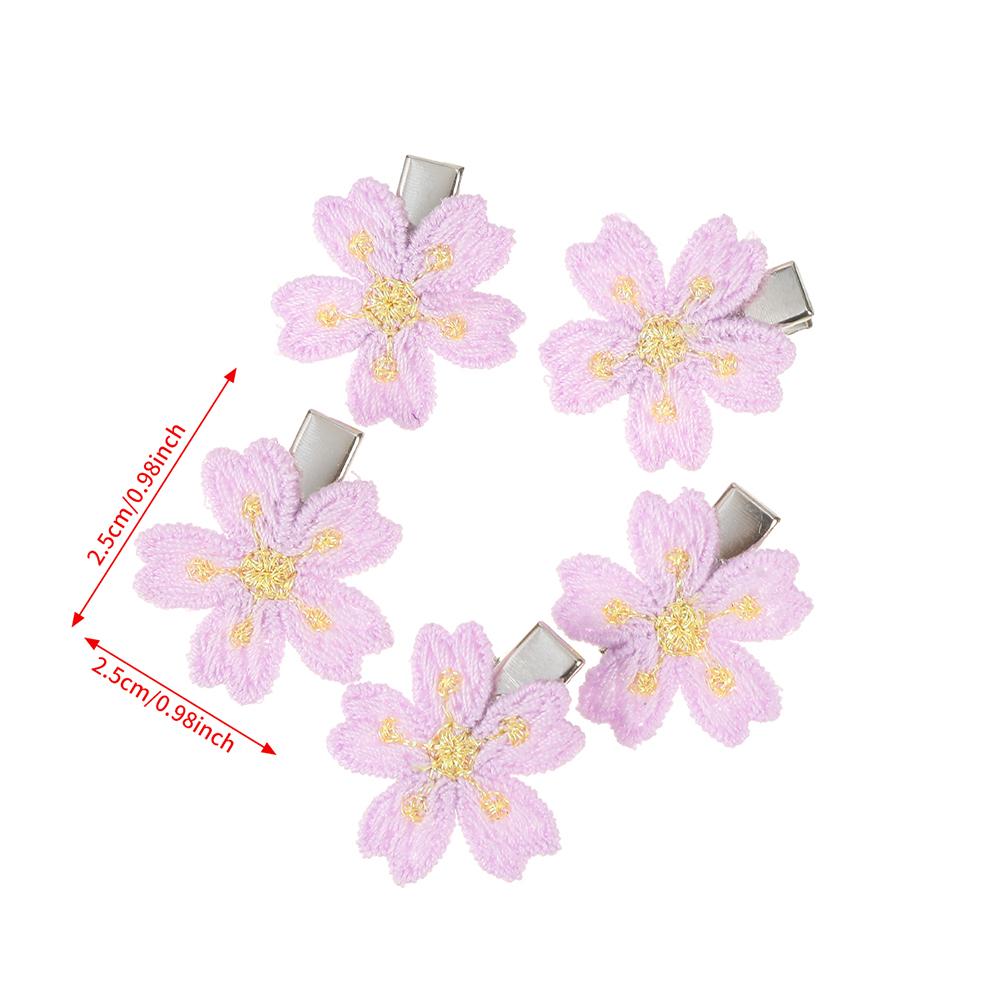 5 Stück Simulierte Stickerei Blume Haarspangen Für Mädchen Strand Böhmischer Stil Niedlich Kleine Haarnadel Haarschmuck