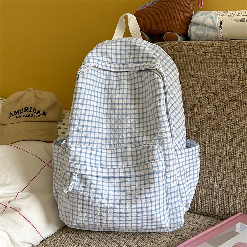 Retro Student Schoolbag Campus Backpack Large Capacity Lightweight Backpack