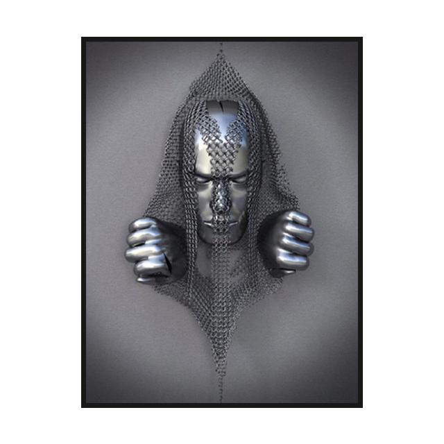 Metal Body Portrait Decoration Mural Romanticism Poster Canvas Painting and Living Room Wall Art Prints for Modern Home Decor No Frame