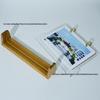 Solid Wood Desktop Calendar Stand with Transparent Acrylic Holder for Office