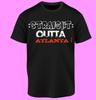 Straight Outta Atlanta Georgia Red Letters Cotton Shirt Black History Month Represent Mothers Day Fathers Day Gifts Juneteenth