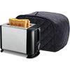 4 Slice Toaster Cover Bread Machine Dust Protection Cover Kitchen Toaster Cover Washable Cotton Linen Bakeware Protector Fits for Most 4 Slice Long
