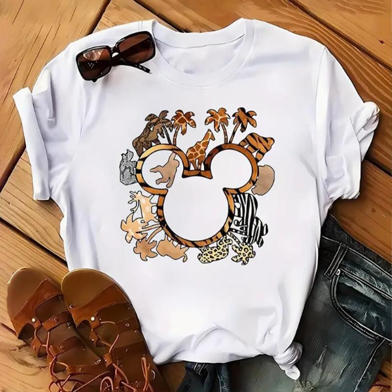 Fashion Women Animals Elephant Pig Print T Shirt Funny Casual O-neck Short Sleeves T-shirt Summer Female Tee Shirt