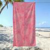 2D Flat 1pc Pink Cat and Paw Print Beach Towel | Soft, Skin-Friendly,Non-Shedding, Easy to Clean, Durable, Resistant to Pilling