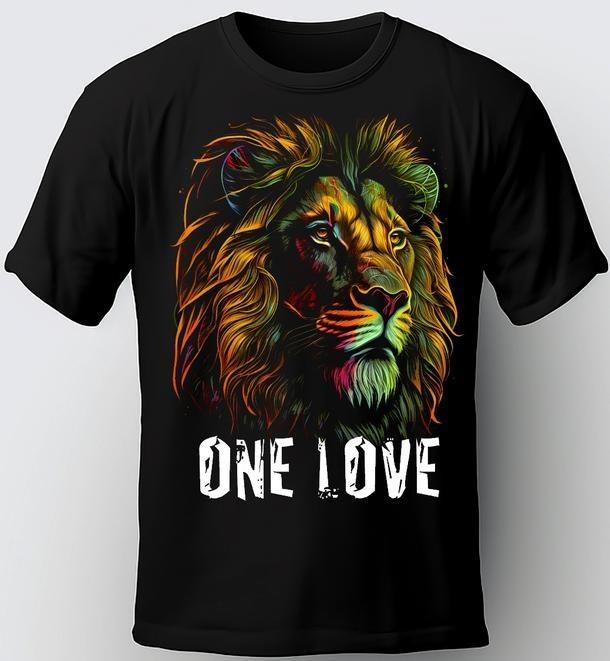 LION OF JUDAH T SHIRT. ONE LOVE LION T-SHIRT. RASTA  TEES. SELASSIE, MARLEY Unisex T-Shirt XL