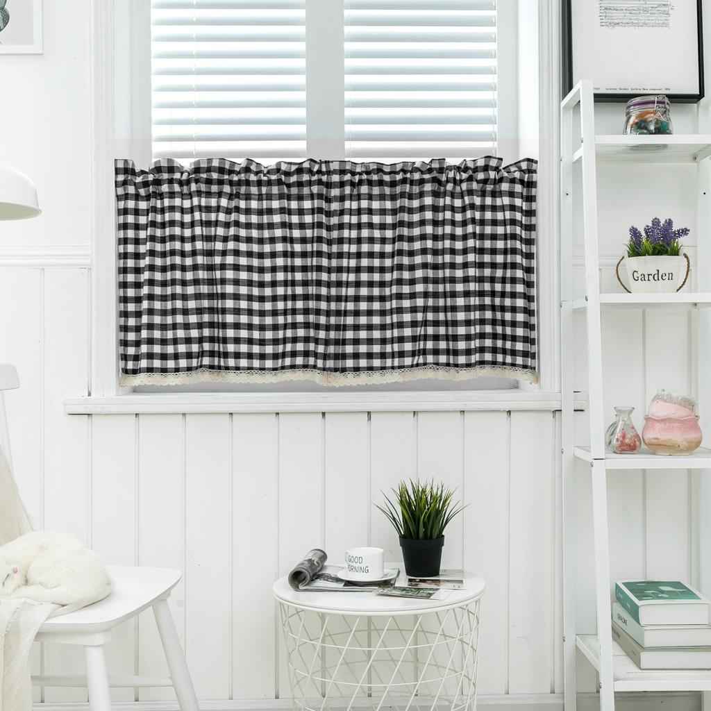 2x Elegant Lace Window Curtain Valance Treatments