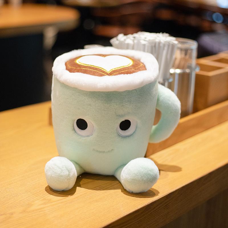 Neu 20/30CM Cartoon Bubble Tea Tasse Latte Form Kissen Plüschtiere Realistisches Kaffee Gefülltes Weiches Rückenkissen Baby Lustige Geschenke