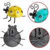 Mini Metalen Lieveheersbeestje Kever Hek Hanger Muur Hangend Ornament Standbeeld Buiten Patio Tuinbeeldje Sculptuur Voor Huisdecoratie