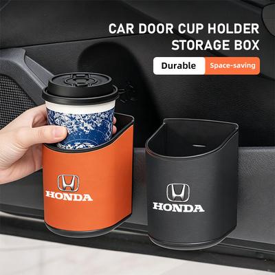 AAAKO1 Car Door Cup Holder Trash Box & Interior Organizer For CR-V Accord Civic HR-V Pilot Odyssey Fit Jazz Vezel CITY Freed