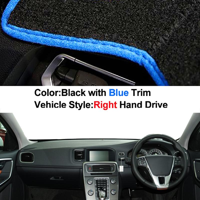 Car Dashboard Cover DashMat Carpet Cape For Volvo S60 2010 2011 2012 2013 2014 2015 2016 2017 Without Audio Protector Cushion