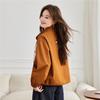 Fashion stand-up collar short coat women, new loose casual temperament thin jacket top