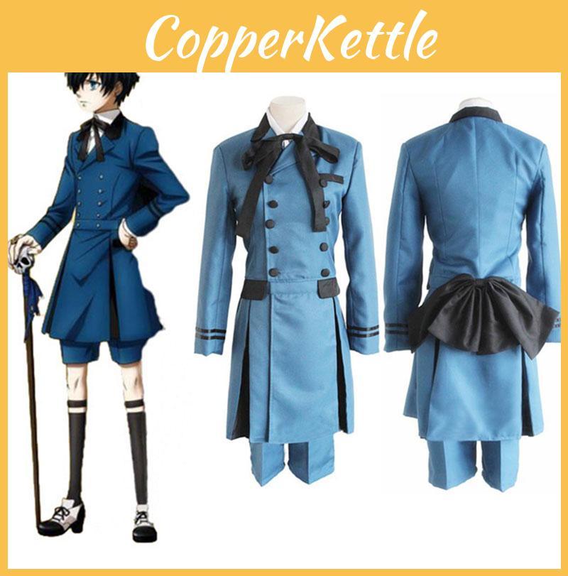 Stunning Black Butler Ciel Phantomhive Cosplay Costume Set With Exquisite Workmanship For Theme Parties
