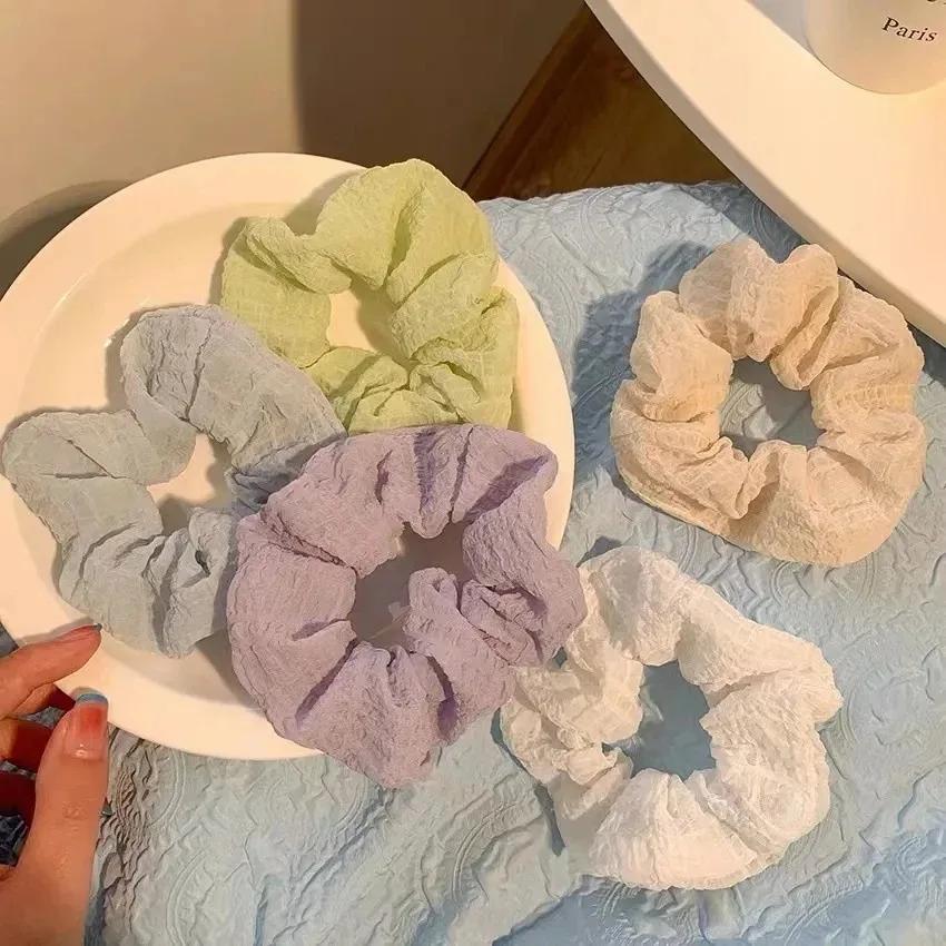 7 Stück/Set Bonbonfarbene Haargummis für Frauen Mädchen Niedliche Elastische Haargummis Stirnband Gummibänder Haaraccessoires