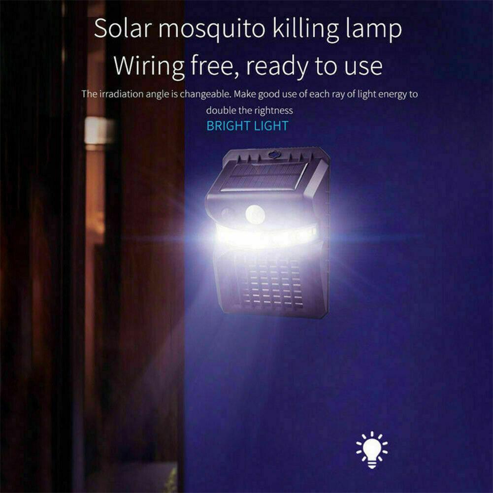 Solar Bug Zapper Mosquito Killer Lamp Outdoor Camping Led Light Outdoor Microwave Fly Insect Zapper