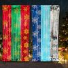 Christmas Snowflake Pattern Fringe Curtain Photo Prop for Holiday Gatherings Quick Setup Accessories 2MX1M Party Decoration