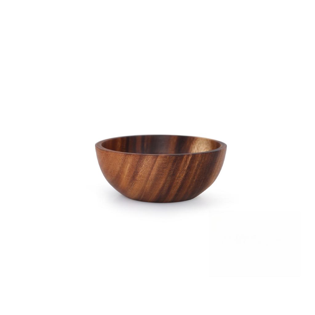 Acacia Wooden Bowl Japanese Style Wooden Tableware Household and Basin Fruit Plate Salad Whole Soup Bowl Wooden Bowl