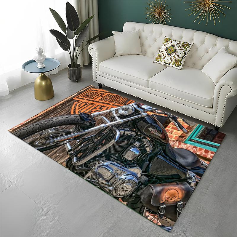 

Classic H-Harleys Racing Moto Carpet Rug for Playroom Bedroom Living Room Sofa Home Decor,kid Game Area Rug Non-slip Floor Mat 40x60cm