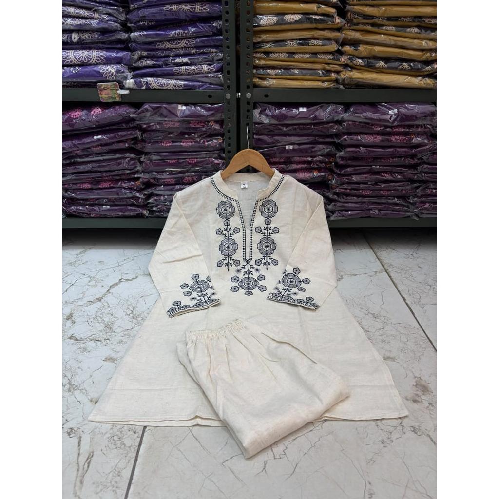 Ensemble Kurta Palazzo en Coton Flex Premium pour Femmes Tenue de Fête Indienne Ensemble Kurti à Cordon