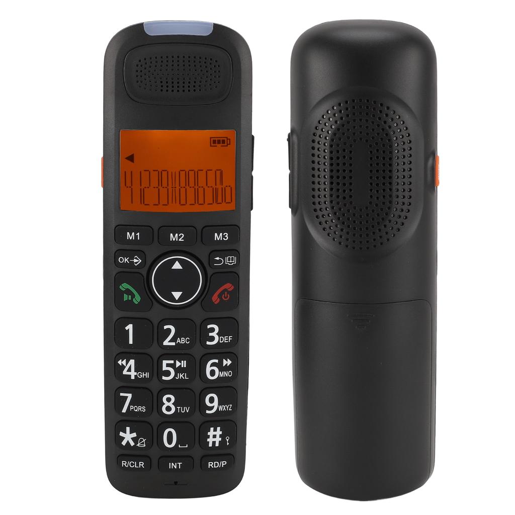 Expandable Cordless Phone with Answering System Backlit Display Alarm Clock Caller ID Big Keys Wirel