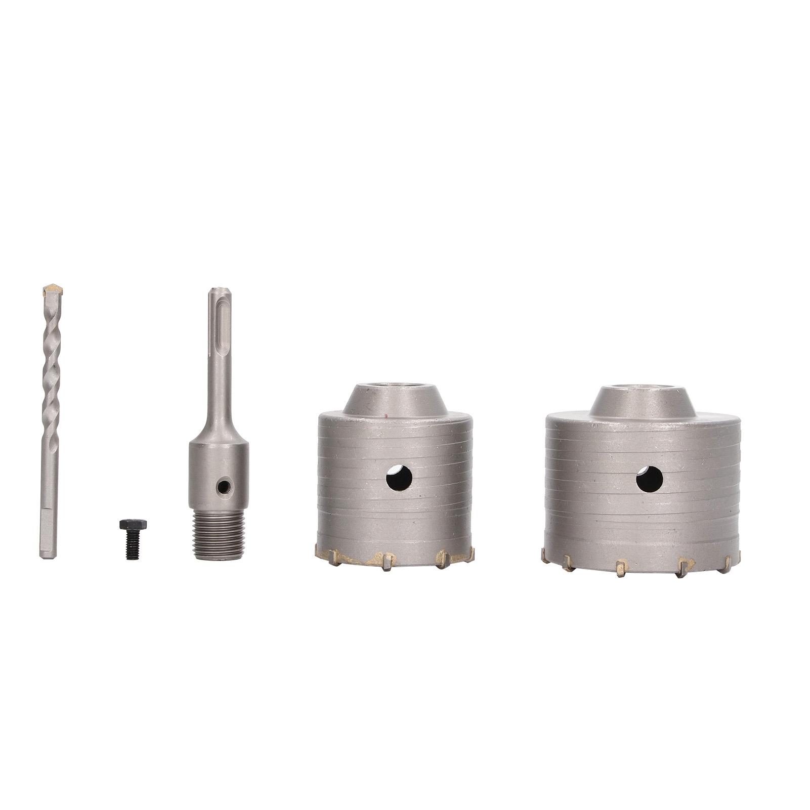 

5Pcs Concrete Hole Saw Set 45# Steel YG8 Alloy Wall Drill Bit Kit for Masonry Stones Bricks