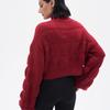 Za Autumn New Women clothes 2025 Western Style Profile Zip-up Cardigan Loose Slimming Lantern Sleeve All-Matching Sweater