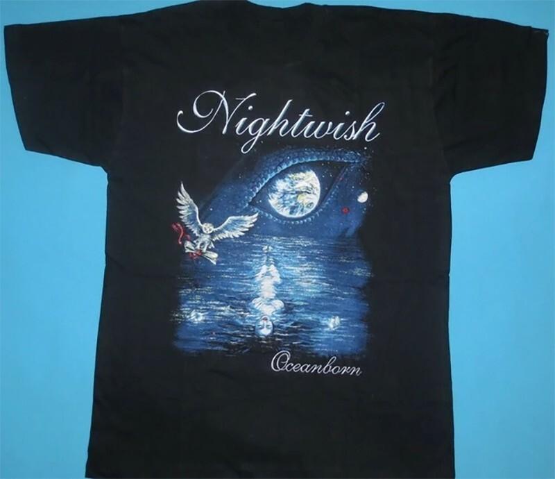 New Popular Nightwish Band Black T-Shirt Cotton Full Size L