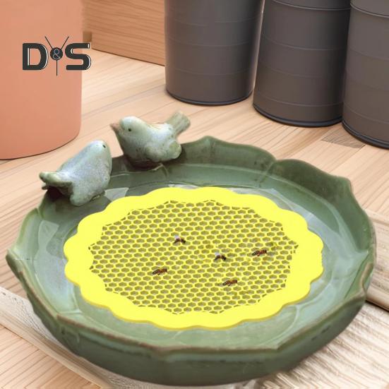 Schwimmende Bienenwasserstation, Schmetterlings-Bienen-Insektentränke zur Bestäuberfütterung, Bienenbad, Gartendekoration im Freien