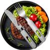 Stoviglie con borsa portaoggetti Multifunzionale in acciaio inossidabile antiruggine per campeggio, picnic, cucchiaio, forchetta, taglierina, kit per picnic