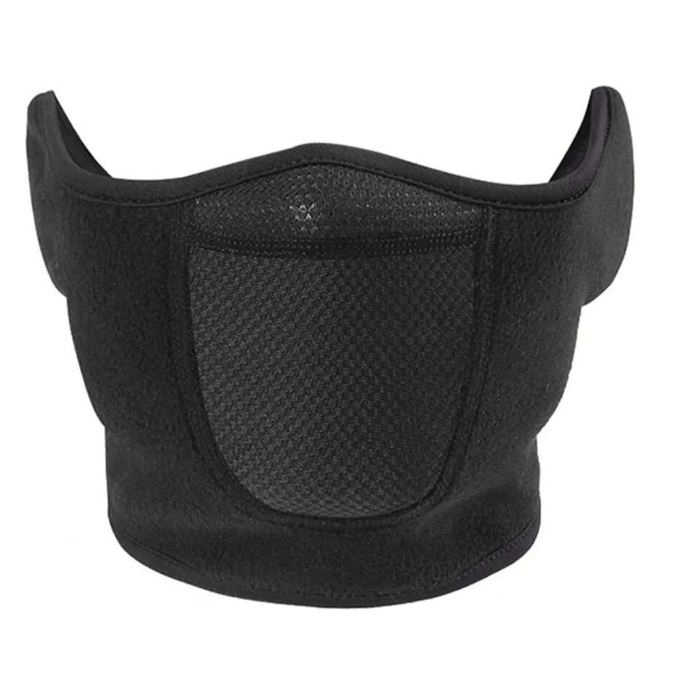 

Outdoor Face Mask For Unisex Winter Cycling Antifreeze Head Cover Skiing Face Protection Warm Fleece Windproof With Ear Coverage чорний