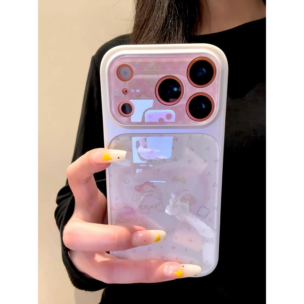 Cherry Bear Love Is Suitable for Apple 11/11Promax Liquid Mobile Phone Case IP11/11 Cute 11 Large Windows