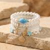 Imitation Perle Seestern Muschel Keramik Muschel Geflochtenes Armband Kreativer Stapel Schmuck Mode Strand Stil Urlaubsgeschenk