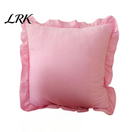 Federe Cuscino Cotone Stile Rustico, Copricuscino Decorativo con Volant, Fantasia a Quadri con Bordo Arricciato, 18x18 Federe Minimaliste Moderne, 20x12 Copricuscino Decorativo